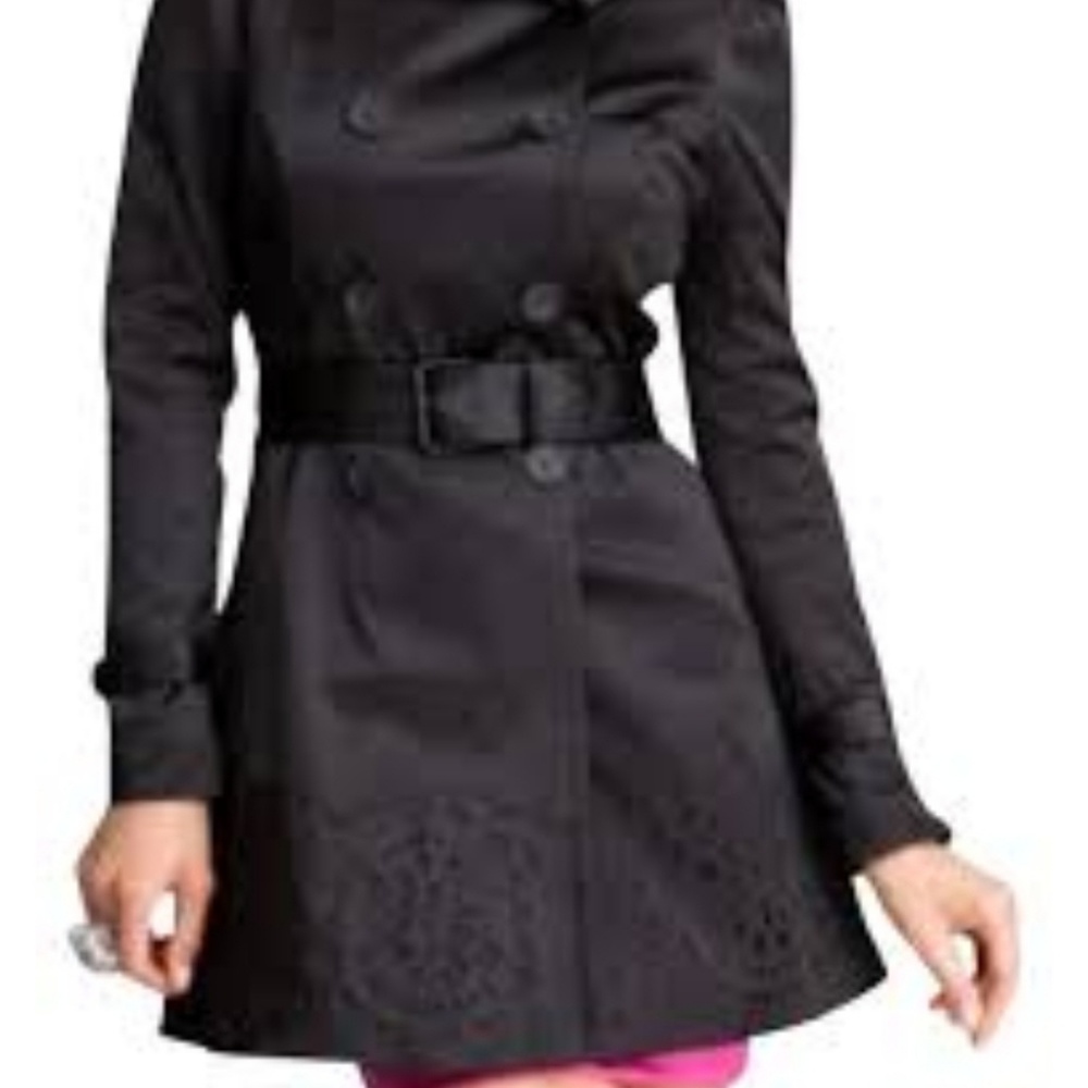 Laser cut trench coat
